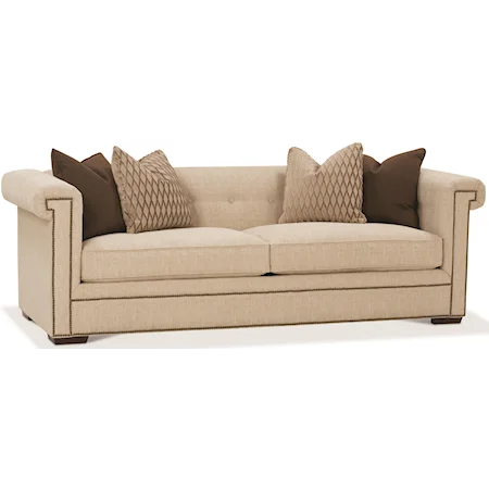 Key Arm Sofa with Nailhead Trim